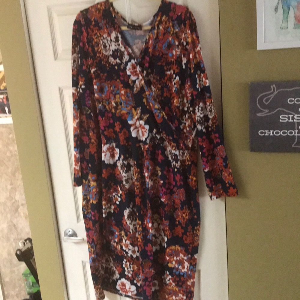 Floral wrap dress